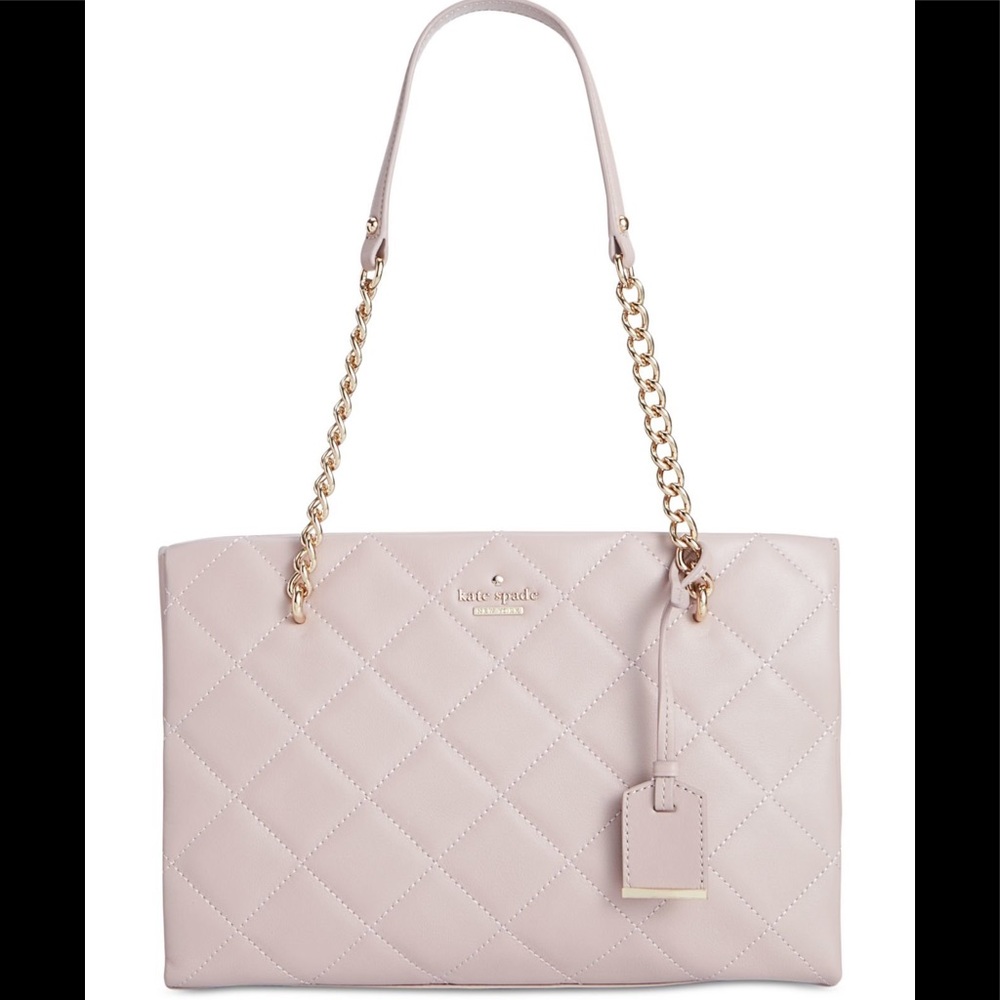Kate spade soft pink quilted shoulder bag
